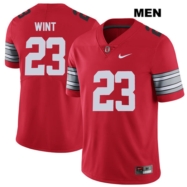 Ohio State Buckeyes Men's Jahsen Wint #23 Red Authentic Nike 2018 Spring Game College NCAA Stitched Football Jersey AH19H26ED